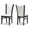 Baxton Studio Adley Modern Dark Brown Finished White Faux Leather Dining Chair, PK2 142-8034 - alternate 1